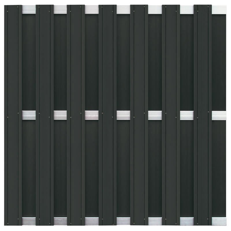 Cwood Schutting Composiet Stijl Antraciet Met Blank Aluminium Frame 180 X Cm cwood kopen in de aanbieding