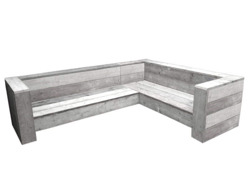 Elephant Lounge Hoekbank Vintage Look Grijs 250300 X 83 X 83 Cm Fijn Bezaagd elephant kopen in de aanbieding