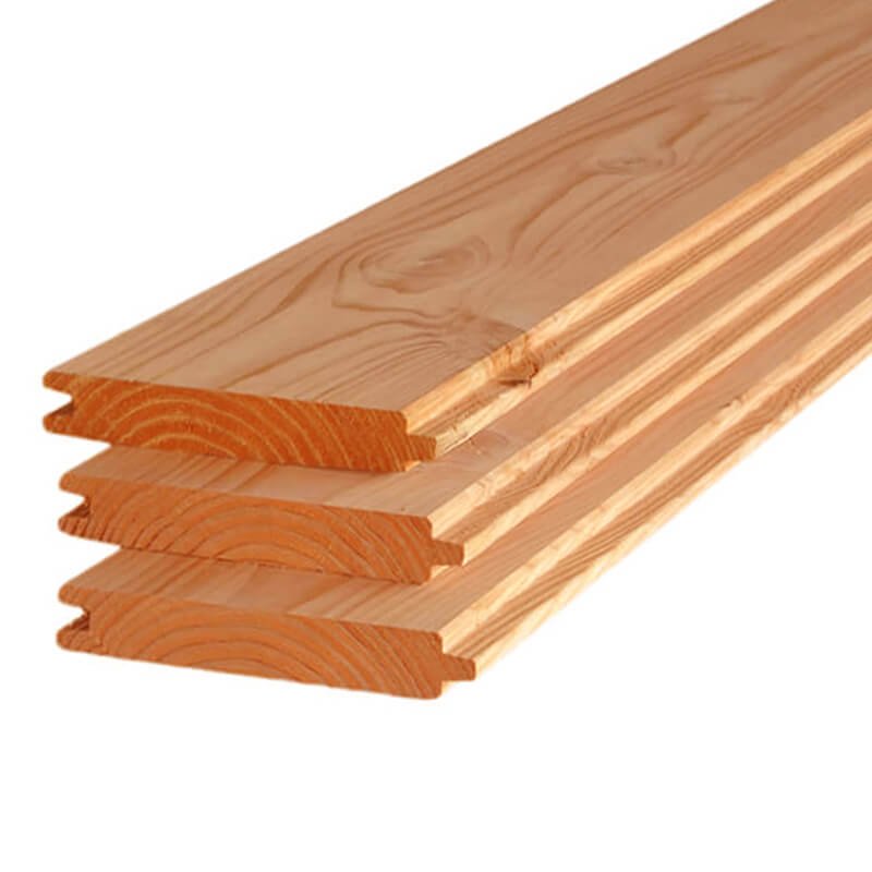 Trendhout Blokhut Profielplank Lariks Douglas 28 X 190 Cm 400 Mtr Geschaafd trendhout kopen in de aanbieding