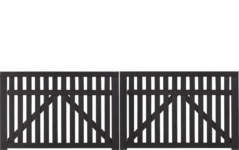 Plus Danmark Dubbele Poort Vuren Country Recht Zwart 300 X 98 Cm plus danmark kopen in de aanbieding Plus Danmark Dubbele Poort Vuren Country Recht Zwart 300 X 98 Cm plus danmark kopen in de aanbieding