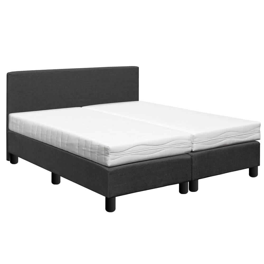 Homingxl Boxbed Vast 160 X 200 Cm Zwart Met Hoofdbord Matras homingxl kopen in de aanbieding