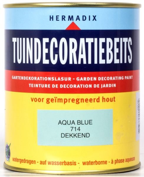 Hermadix Tuindecoratiebeits Aqua Blue Dekkend 714 750Ml hermadix kopen in de aanbieding Hermadix Tuindecoratiebeits Aqua Blue Dekkend 714 750Ml hermadix kopen in de aanbieding