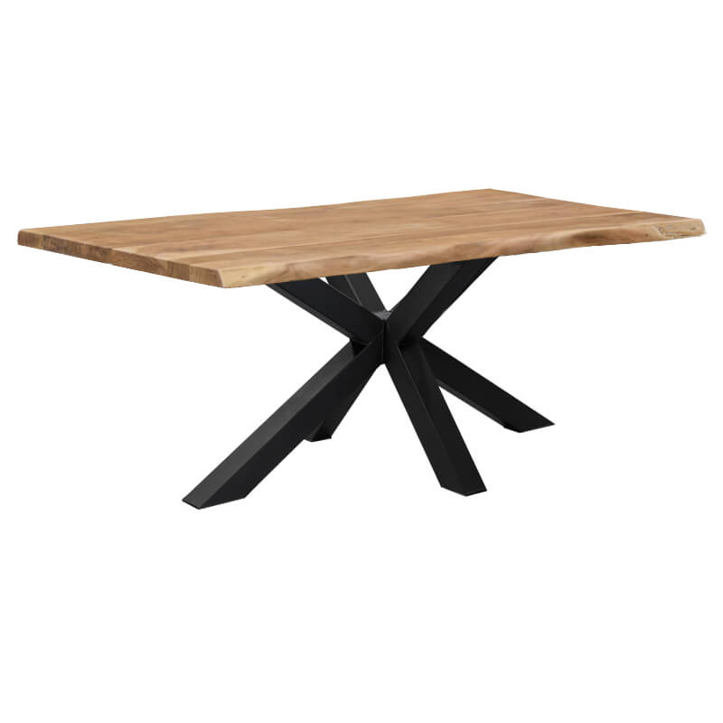 Homingxl Boomstamtafel Massief Acacia Matrix Poot Zwart Gepoedercoat Staal 200 X 100 homingxl kopen in de aanbieding Homingxl Boomstamtafel Massief Acacia Matrix Poot Zwart Gepoedercoat Staal 200 X 100 homingxl kopen in de aanbieding