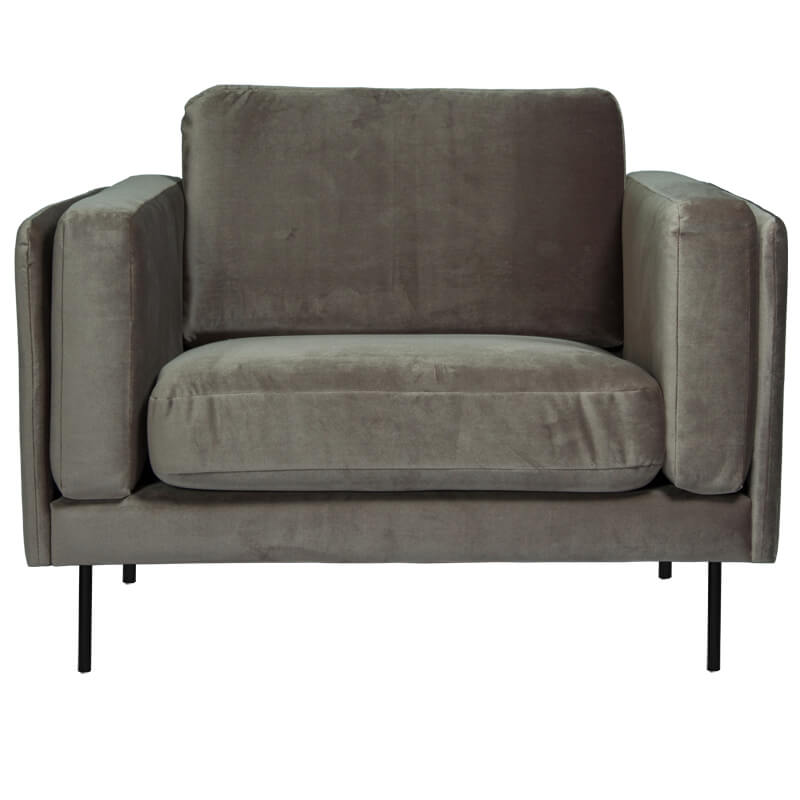 Homingxl Fauteuil Bossa Velours Juke Grijsbruin 12 100 Cm Breed homingxl kopen in de aanbieding