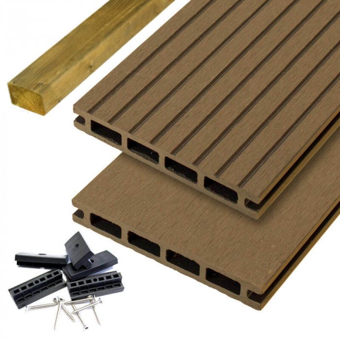 Cwood Vlonder Totaalpakket Composiet 21 X 14 Cm Teak Bruin 5 Mtr Grove Ribbel En Vlak cwood kopen in de aanbieding Cwood Vlonder Totaalpakket Composiet 21 X 14 Cm Teak Bruin 5 Mtr Grove Ribbel En Vlak cwood kopen in de aanbieding