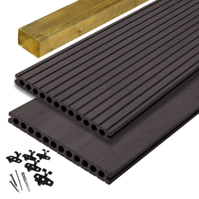 Duowood Vlonder Totaalpakket Composiet 25 X 25 Cm Xwb Lava 4 Mtr Vlak En Grove Ribbel duowood kopen in de aanbieding Duowood Vlonder Totaalpakket Composiet 25 X 25 Cm Xwb Lava 4 Mtr Vlak En Grove Ribbel duowood kopen in de aanbieding
