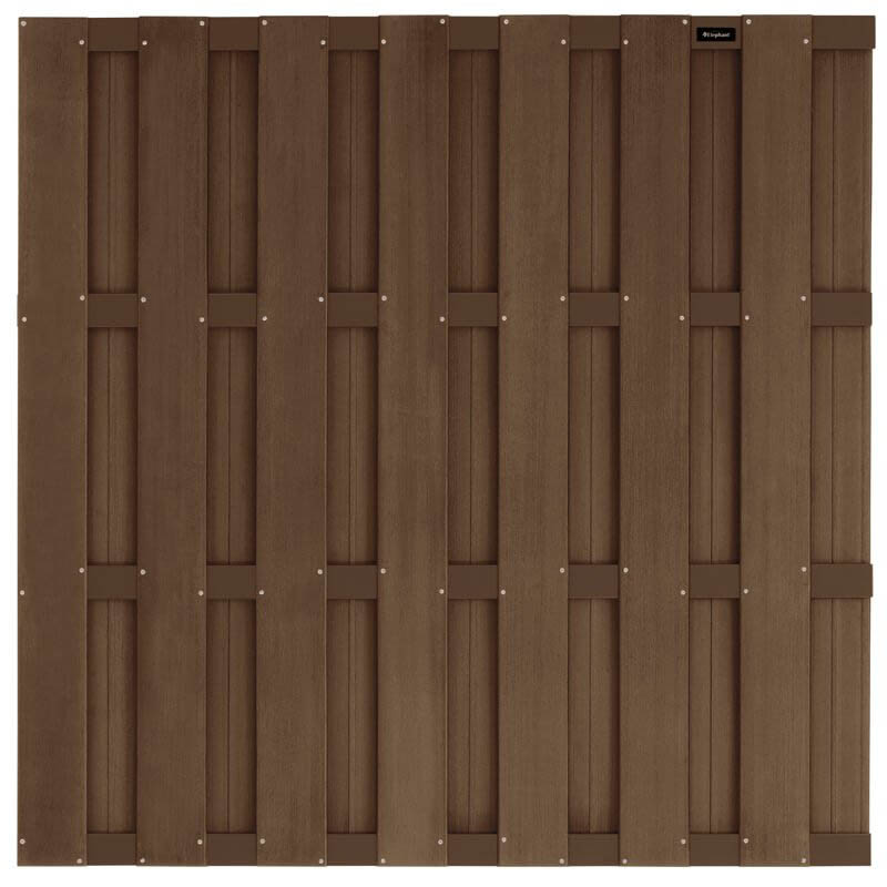Elephant Schutting Composiet Basic Bruin Met Aluminium Liggers 180 X Cm elephant kopen in de aanbieding Elephant Schutting Composiet Basic Bruin Met Aluminium Liggers 180 X Cm elephant kopen in de aanbieding