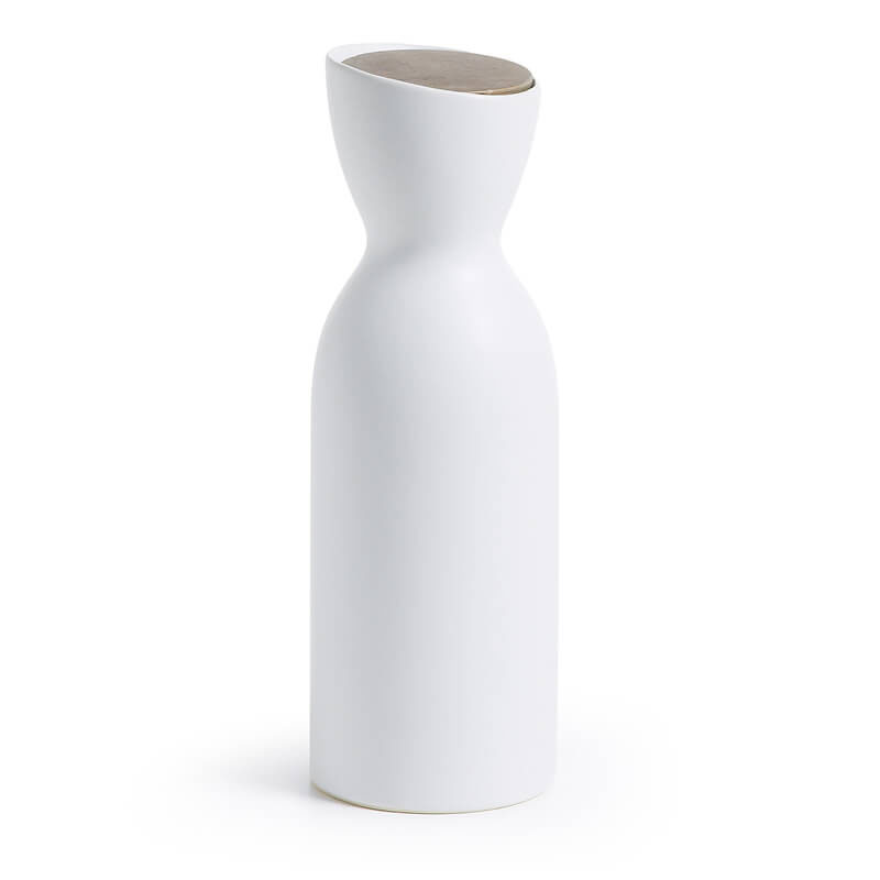 La Forma Fles Midi Medium Wit Met Houten Stop 29 Cm Hoog la forma kopen in de aanbieding