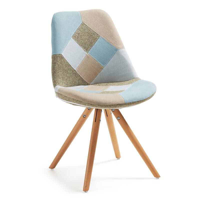 La Forma Stoel Lars Patchwork Blauwgrijsbeige Stof Met Houten Poten la forma kopen in de aanbieding La Forma Stoel Lars Patchwork Blauwgrijsbeige Stof Met Houten Poten la forma kopen in de aanbieding