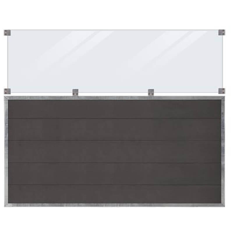 Plus Danmark Schutting Composiet Glas In Stalen Frame Futura Recht Antraciet 180 X 144 Cm plus danmark kopen in de aanbieding Plus Danmark Schutting Composiet Glas In Stalen Frame Futura Recht Antraciet 180 X 144 Cm plus danmark kopen in de aanbieding