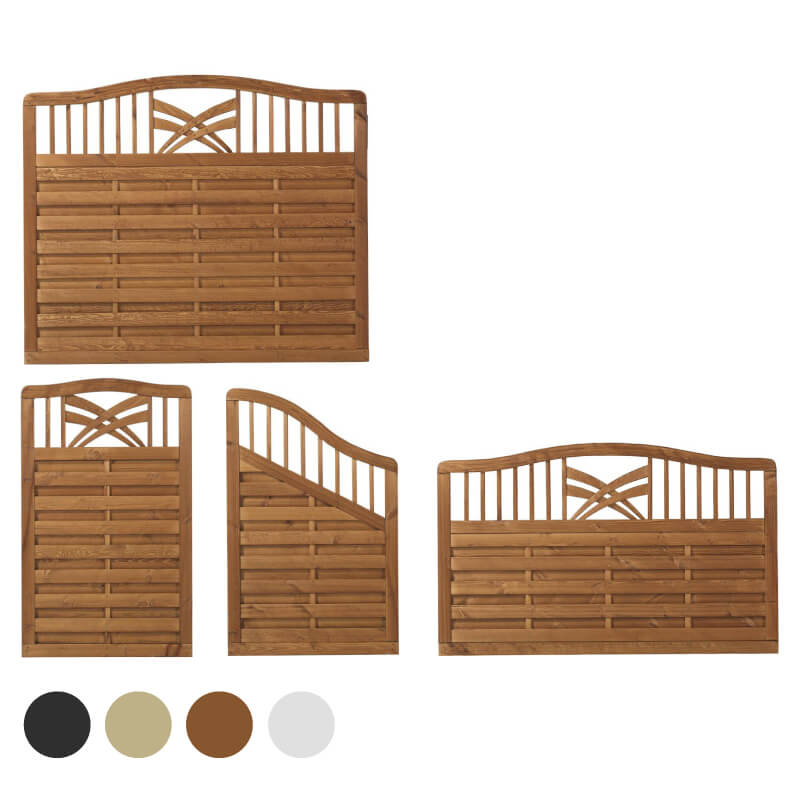 Plus Danmark Schutting Vuren Serie Rondo Toog Teak Geverfd plus danmark kopen in de aanbieding Plus Danmark Schutting Vuren Serie Rondo Toog Teak Geverfd plus danmark kopen in de aanbieding