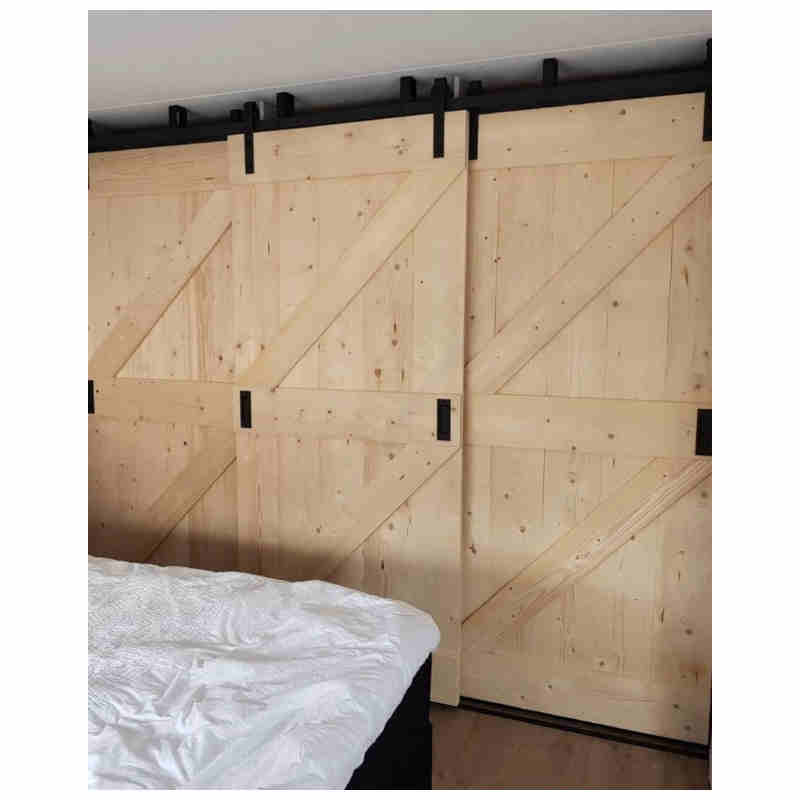 Homingxl Schuifdeursysteem Dubbel Mat Zwart homingxl kopen in de aanbieding