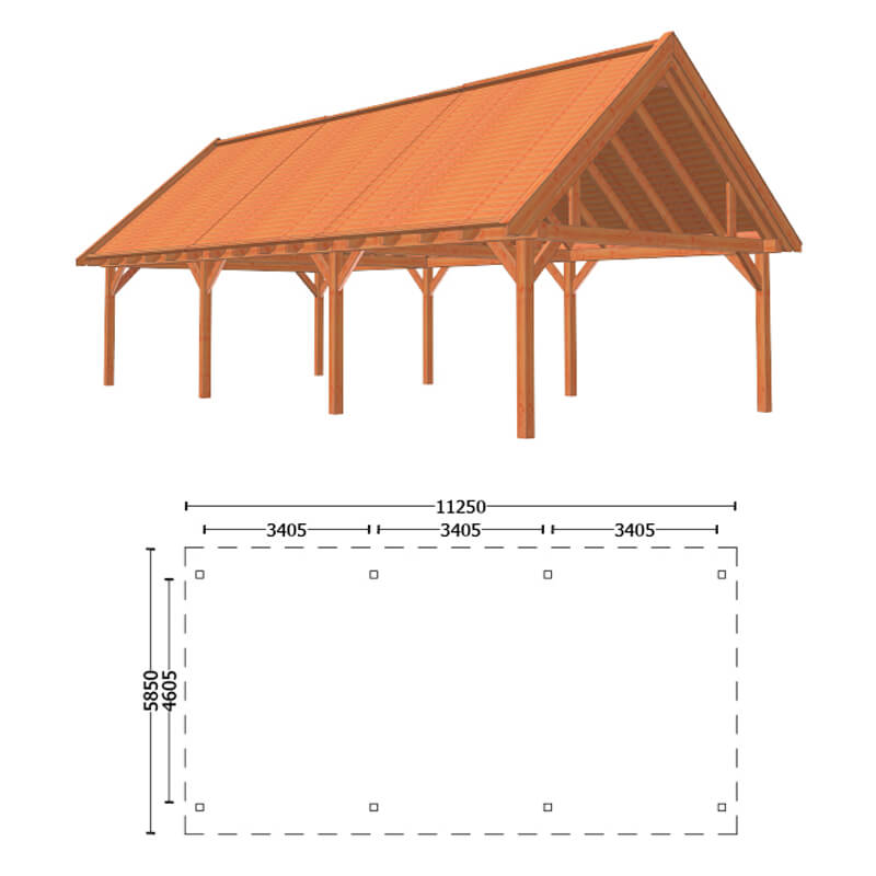 Trendhout Buitenverblijf Zadeldak Xxl 1125 X 585 X 490 trendhout kopen in de aanbieding