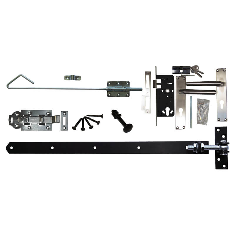 Trendhout Beslagset Zwart Opgeklampte Deur Dubbel trendhout kopen in de aanbieding