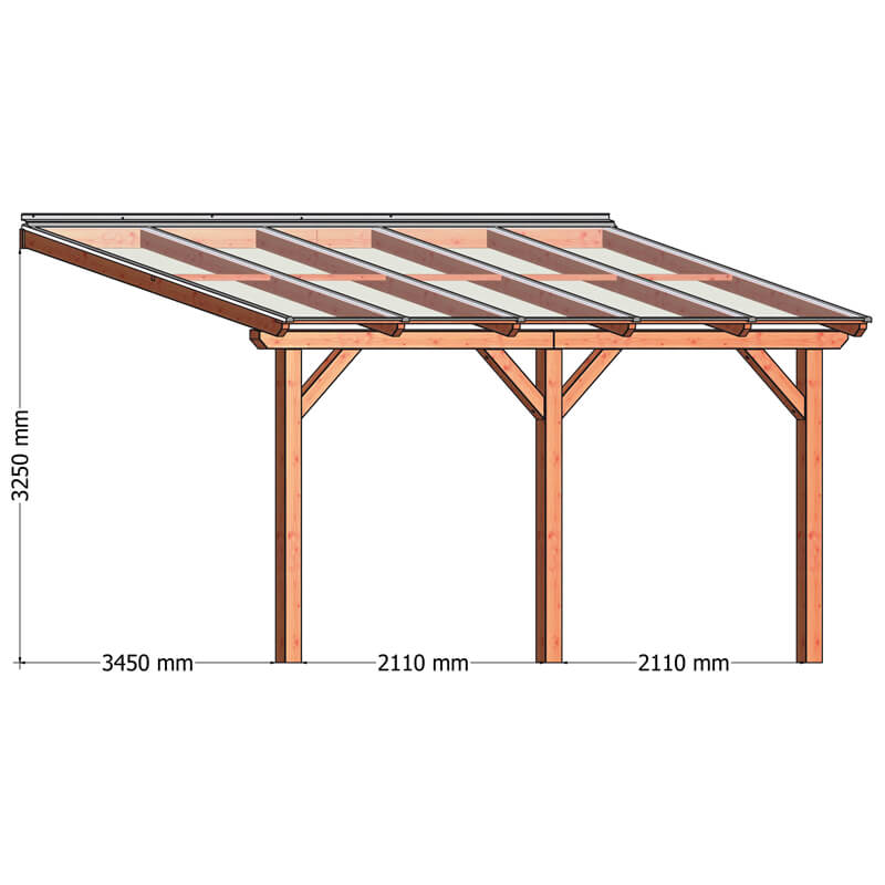Trendhout Terrasoverkapping La Veranda 500 X 400 X 325 trendhout kopen in de aanbieding Trendhout Terrasoverkapping La Veranda 500 X 400 X 325 trendhout kopen in de aanbieding