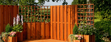 Houten schutting bij HomingXL